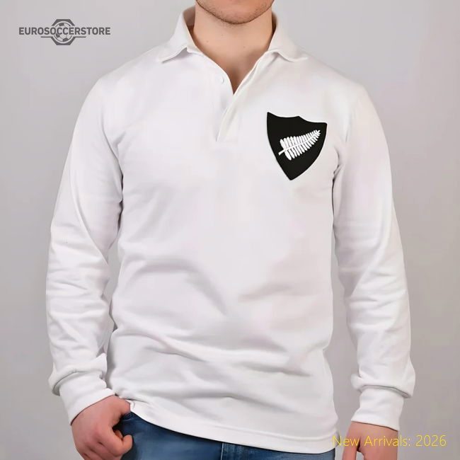S,New Zealand New Zealand 1930 Vintage White Rugby Shirt-Soccer Shirts Store: 2026 World Cup Kits