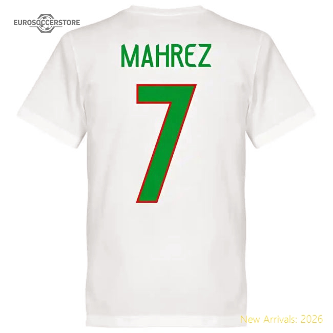 S,Algeria Competition Ready Algeria Mahrez 7 Team T-Shirt - White-World Cup Jersey Hub - 2026 National Football Kits Store