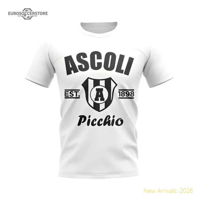 Ascoli Ascoli Established Football Football T-Shirt (White)-World Cup Jersey Hub - 2026 National Football Kits Store