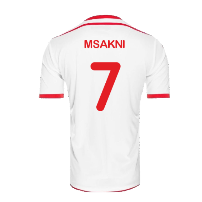 S,Tunisia Tournament Tunisia 2018 Home Shirt ((Excellent) M) (Msakni 7)-World Cup Jersey Hub - 2026 National Football Kits Store