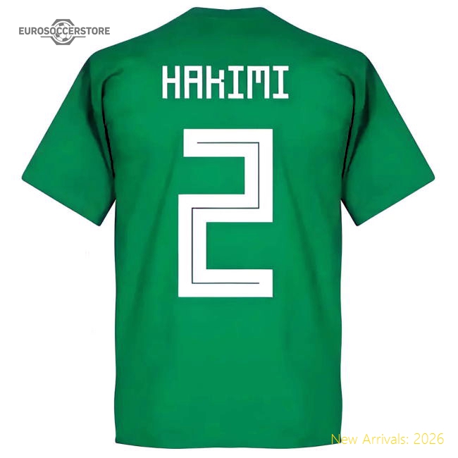 S,Morocco Competition Ready Morocco Hakimi Team T-Shirt - Green-Soccer Shirts Store: 2026 World Cup Kits