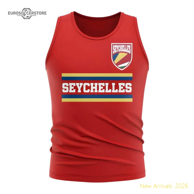 S,Seychelles Seychelles Core Football Country Sleeveless Tee (Red)-World Cup Jersey Hub - 2026 National Football Kits Store