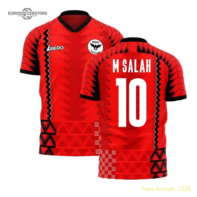 S,Egypt Egypt 2025-2026 Afcon Concept Football Kit (Libero) (M Salah 10)-Soccer Shirts Store: 2026 World Cup Kits
