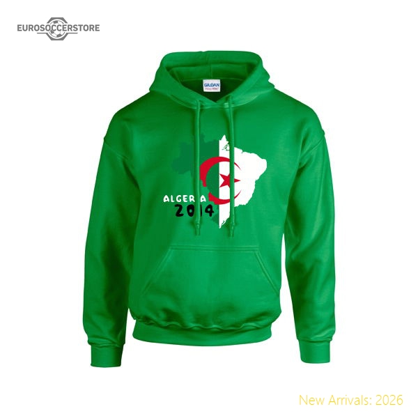 S,Algeria Match Day Algeria 2014 Country Flag Hoody (Green)-World Cup Jersey Hub - 2026 National Football Kits Store