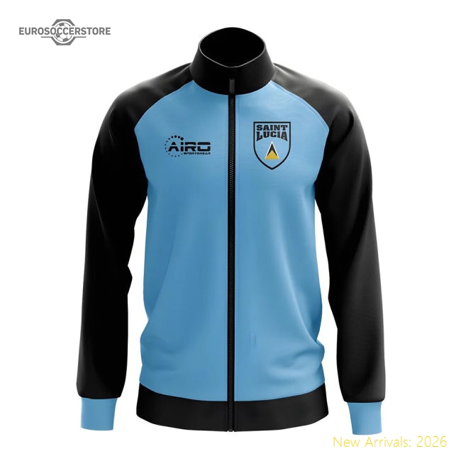 S,St Lucia Saint Lucia Concept Football Track Jacket (Sky)-World Cup Jersey Hub - 2026 National Football Kits Store