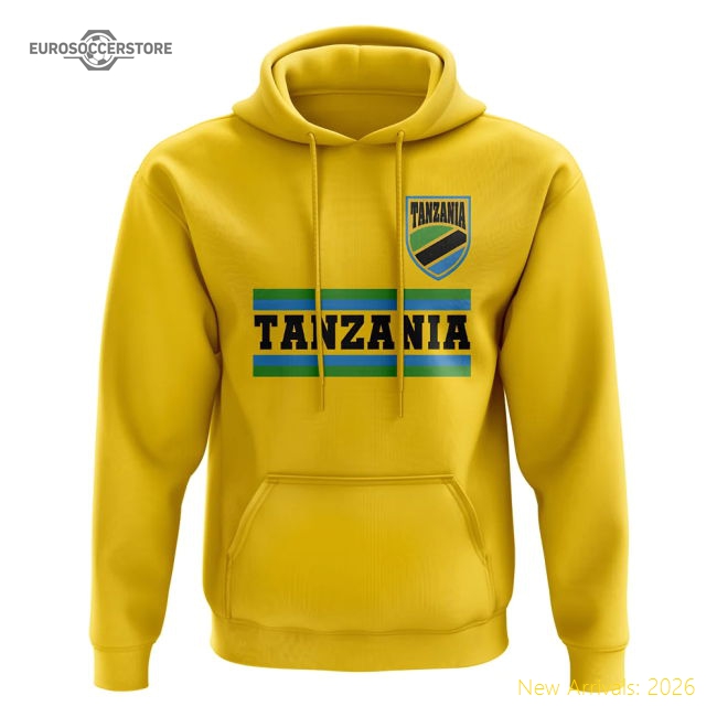 S,Tanzania Tournament Tanzania Core Football Country Hoody (Yellow)-Soccer Shirts Store: 2026 World Cup Kits