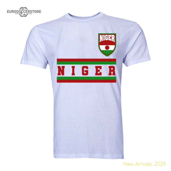 S,Niger Competition Ready Niger Core Football Country T-Shirt (White)-World Cup Jersey Hub - 2026 National Football Kits Store