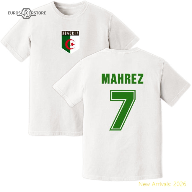 S,Algeria Match Day Mahrez Algeria Training Kit (White)-World Cup Jersey Hub - 2026 National Football Kits Store