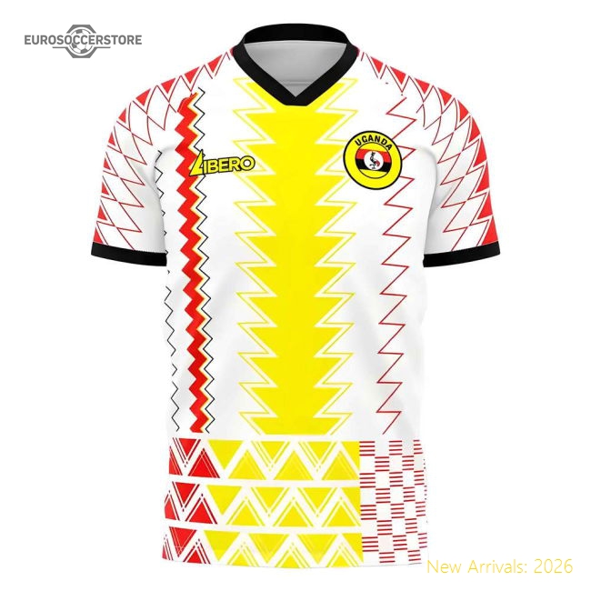 S,Uganda Uganda 2025-2026 Away Kit Concept Football Kit (Libero)-Soccer Shirts Store: 2026 World Cup Kits