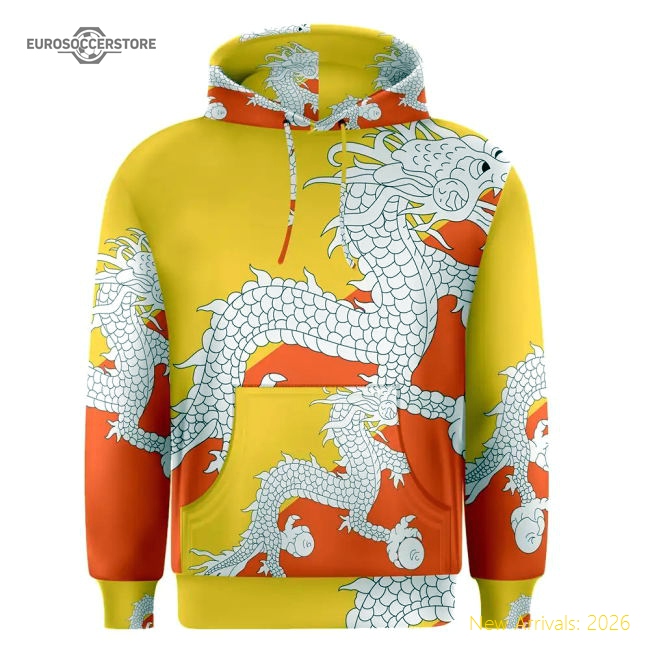 Bhutan Bhutan Sublimated Flag Hoody-Soccer Shirts Store: 2026 World Cup Kits