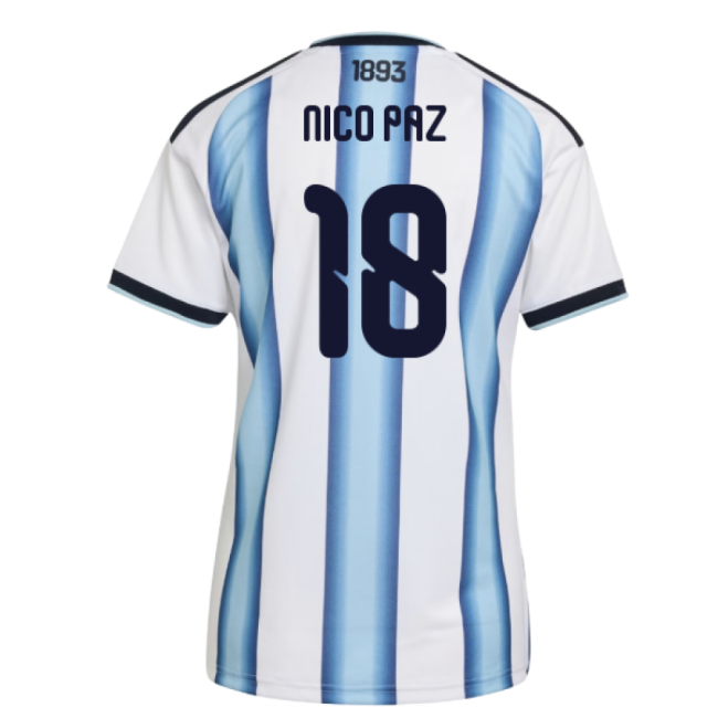 S,Argentina Women 2026-2027 Argentina Home Shirt (Womens) (Nico Paz 18)-World Cup Jersey Hub - 2026 National Football Kits Store