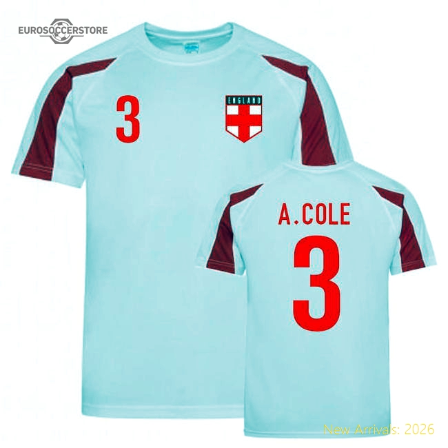 England Ashley Cole England Sports Training Jersey White-Red-Soccer Shirts Store: 2026 World Cup Kits