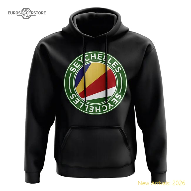 S,Seychelles Match Day Seychelles Football Badge Hoodie (Black)-World Cup Jersey Hub - 2026 National Football Kits Store