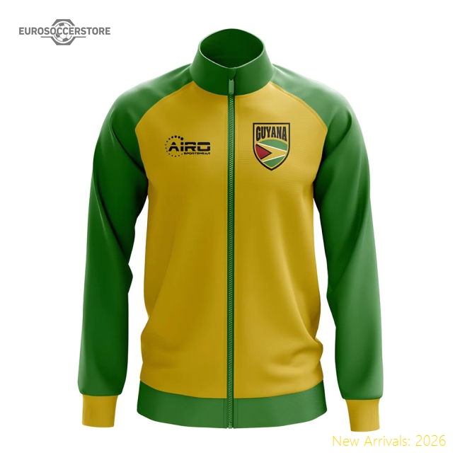 S,Track Jackets Guyana Concept Football Track Jacket (Yellow)-World Cup Jersey Hub - 2026 National Football Kits Store