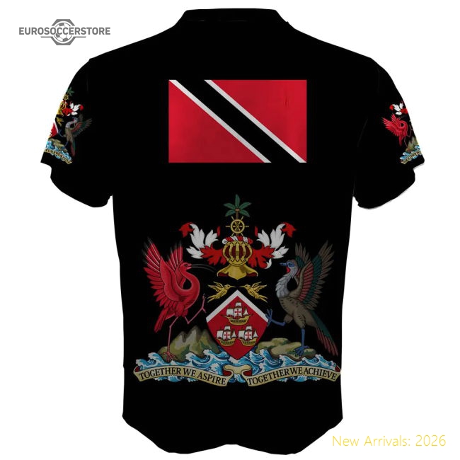 S,Trinidad Trinidad And Tobago Coat Of Arms Sublimated Sports Match...-World Cup Jersey Hub - 2026 National Football Kits Store