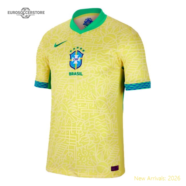 S,Brazil Game Ready 2024-2025 Brazil Home Kit Shirt (Endrick 21)-World Cup Jersey Hub - 2026 National Football Kits Store