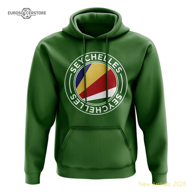 S,Seychelles Match Day Seychelles Football Badge Hoodie (Green)-World Cup Jersey Hub - 2026 National Football Kits Store
