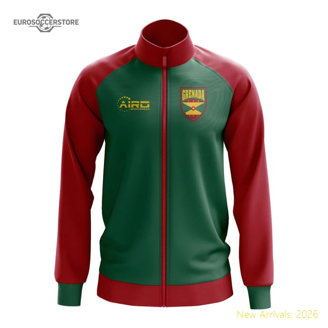 S,Grenada Grenada Concept Football Track Jacket (Green)-World Cup Jersey Hub - 2026 National Football Kits Store