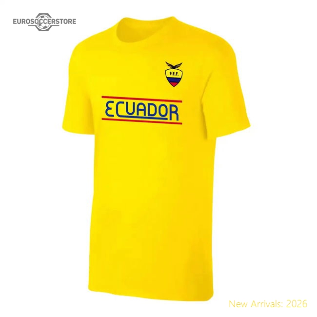 S,Ecuador Game Ready Ecuador Ca T-Shirt - Yellow Perfect For Cheering On-World Cup Jersey Hub - 2026 National Football Kits Store