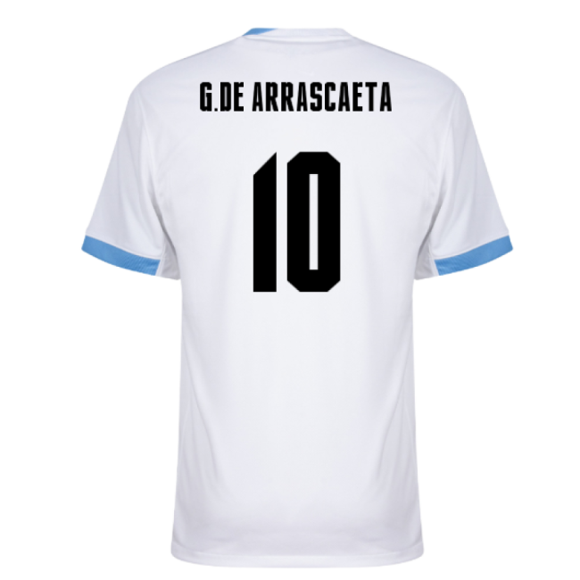 S,Uruguay 2024-2025 Uruguay Away Shirt (G.De Arrascaeta 10)-Soccer Shirts Store: 2026 World Cup Kits