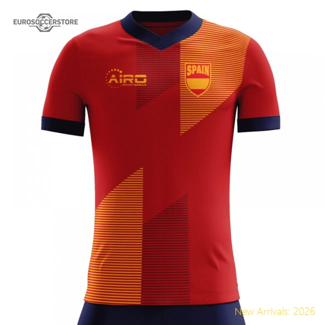 S,International 2025-2026 Spain Home Kit Concept Football Shirt-World Cup Jersey Hub - 2026 National Football Kits Store