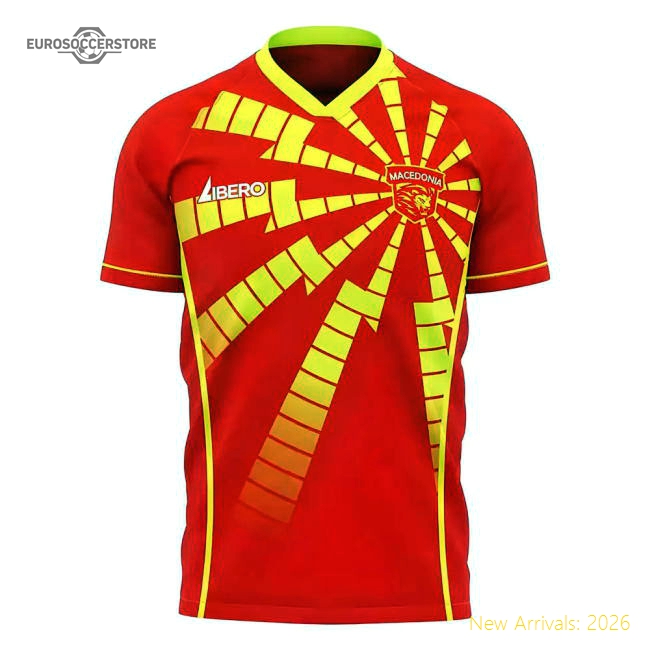 Macedonia 2025-2026 Home Gear North Macedonia Concept Match Kit Libero-Soccer Shirts Store: 2026 World Cup Kits