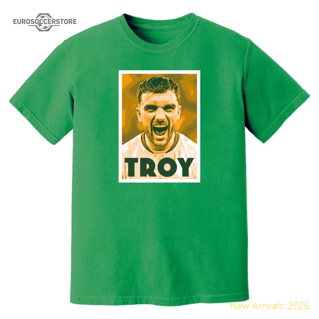 Ireland Troy Parrott Fan Fan Tee Green-World Cup Jersey Hub - 2026 National Football Kits Store