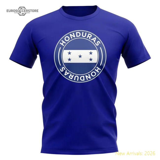 S,Honduras Competition Ready Honduras Football Badge T-Shirt (Royal)-World Cup Jersey Hub - 2026 National Football Kits Store