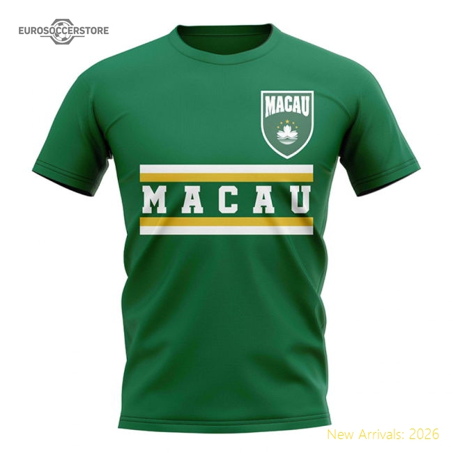 Macau Macau Core Football Country Graphic Fan Tee Green-World Cup Jersey Hub - 2026 National Football Kits Store