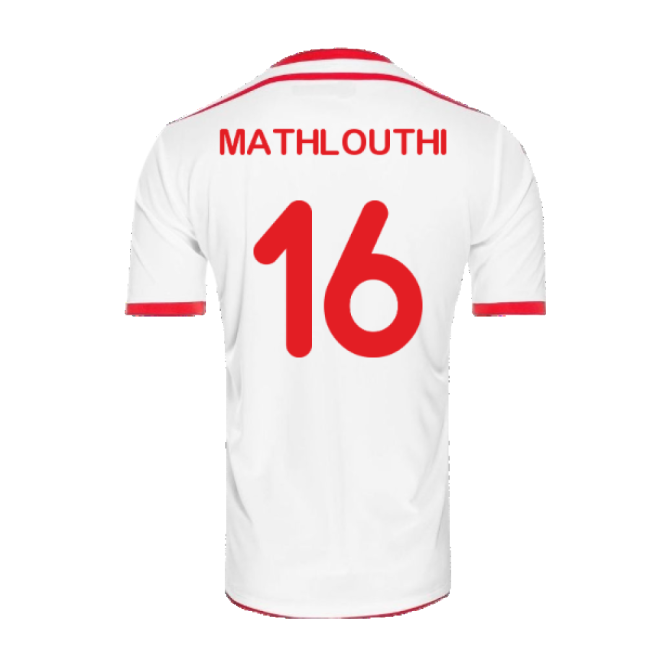 S,Tunisia Tunisia 2018 Home Kit Shirt ((Excellent) M) (Mathlouthi 16)-World Cup Jersey Hub - 2026 National Football Kits Store