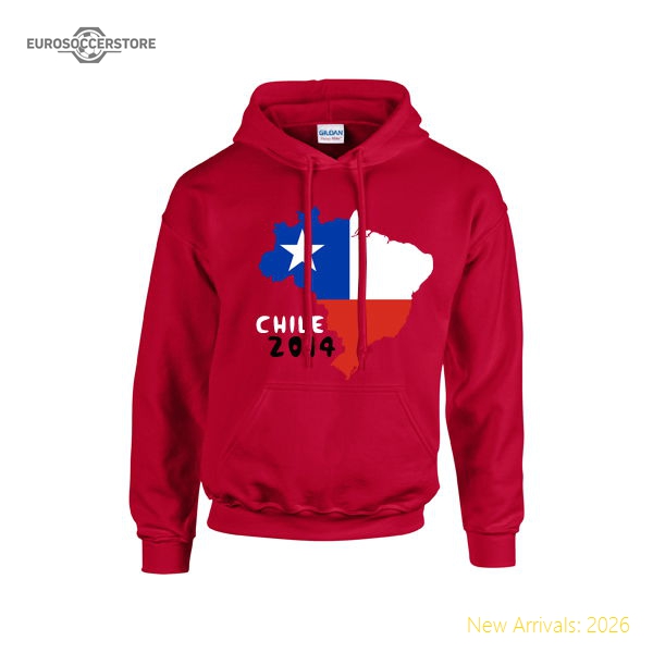 S,Chile Match Day Chile 2014 Country Flag Hoody (Red) Perfect For Cheeri-Soccer Shirts Store: 2026 World Cup Kits