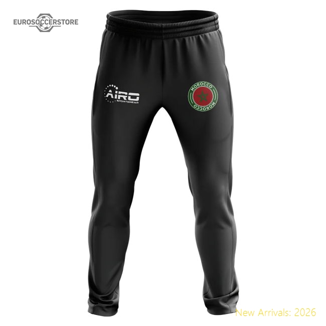 S,Morocco Tournament Morocco Concept Football Training Pants (Black)-Soccer Shirts Store: 2026 World Cup Kits