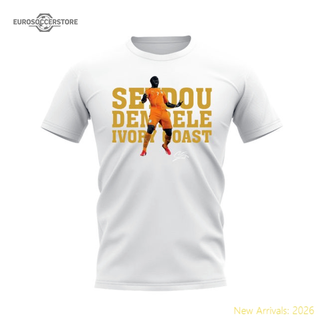 S,Ivory Coast Seydou Doumbia Ivory Coast Player Tee (White)-World Cup Jersey Hub - 2026 National Football Kits Store