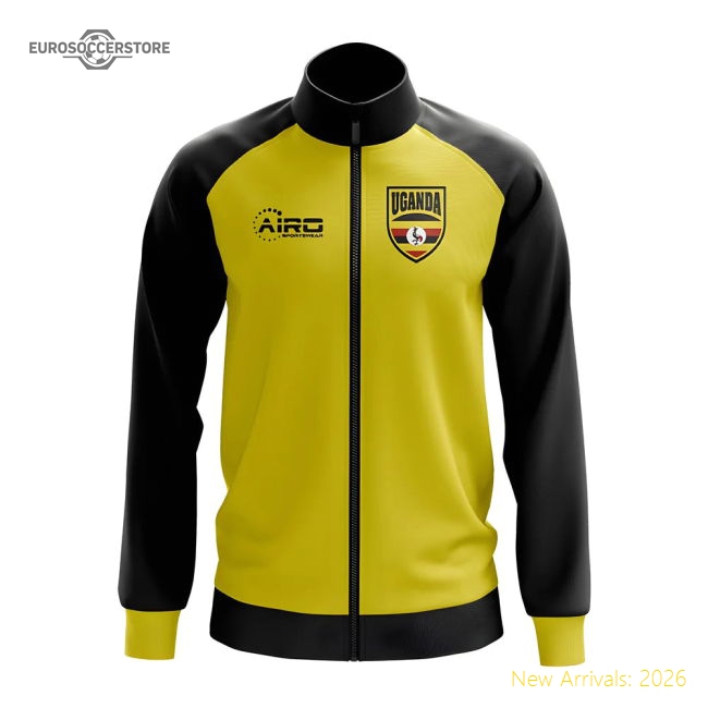 S,Uganda Game Ready Uganda Concept Football Track Jacket (Yellow)-Soccer Shirts Store: 2026 World Cup Kits