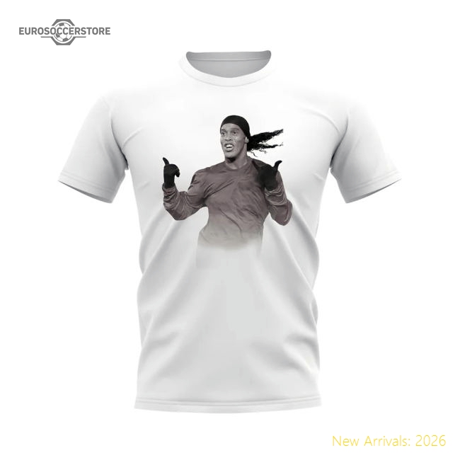 S,Brazil Tournament Ronaldinho Brazil Legend T-Shirt (White)-Soccer Shirts Store: 2026 World Cup Kits