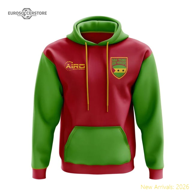 S,Hoodies Sao Tome And Principe Concept Country Football Hoody (Red)-Soccer Shirts Store: 2026 World Cup Kits