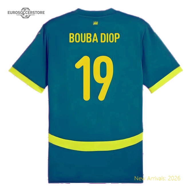 S,Senegal 2024-2025 Senegal Away Kit Shirt (Bouba Diop 19)-Soccer Shirts Store: 2026 World Cup Kits