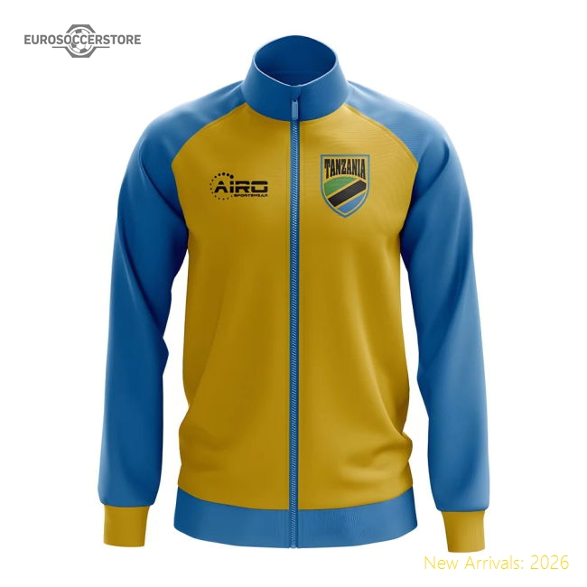 S,Tanzania Tanzania Concept Football Track Jacket (Yellow)-Soccer Shirts Store: 2026 World Cup Kits