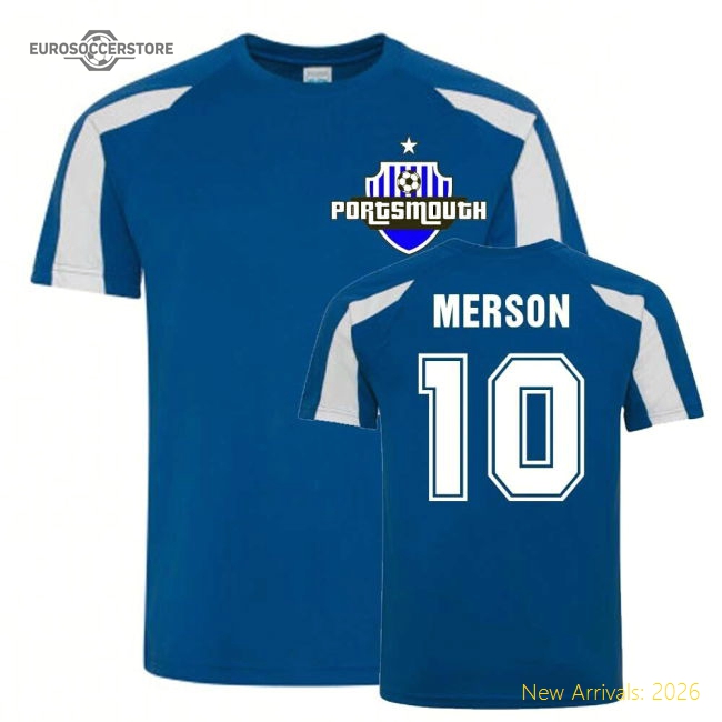 Portsmouth Paul Merson Portsmouth Sports Training Football Top (Blue)-Soccer Shirts Store: 2026 World Cup Kits