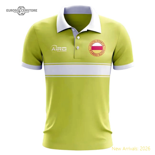 S,Polo S South Ossetia Concept Stripe Polo Shirt (Yellow)-Soccer Shirts Store: 2026 World Cup Kits