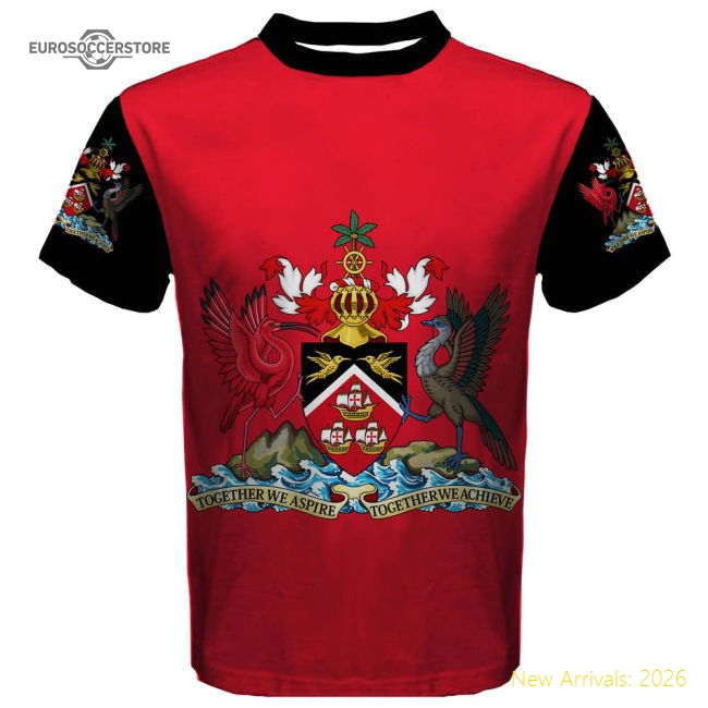 S,Trinidad Trinidad And Tobago Coat Of Arms Sublimated Sports Match...-World Cup Jersey Hub - 2026 National Football Kits Store