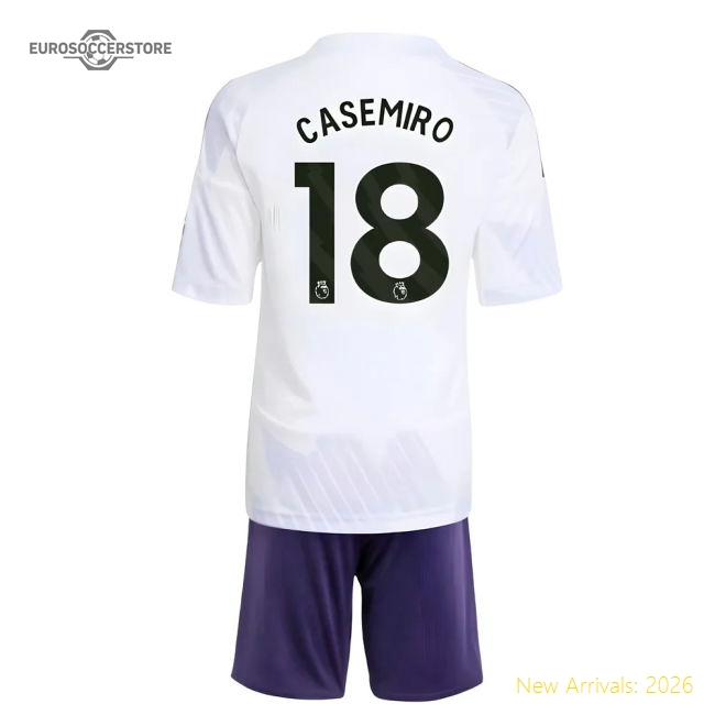 2025-2026 Man Utd Away Mini Kit (Casemiro 18)-The Soccer Shirt Hub