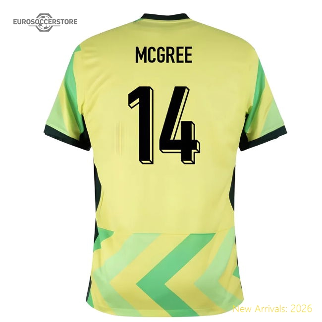 2025-2026 Australia Home Shirt (McGree 14)-The Soccer Shirt Hub