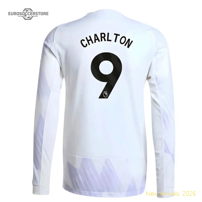 2025-2026 Man Utd Authentic Long Sleeve Away Shirt (Charlton 9)-The Soccer Shirt Hub