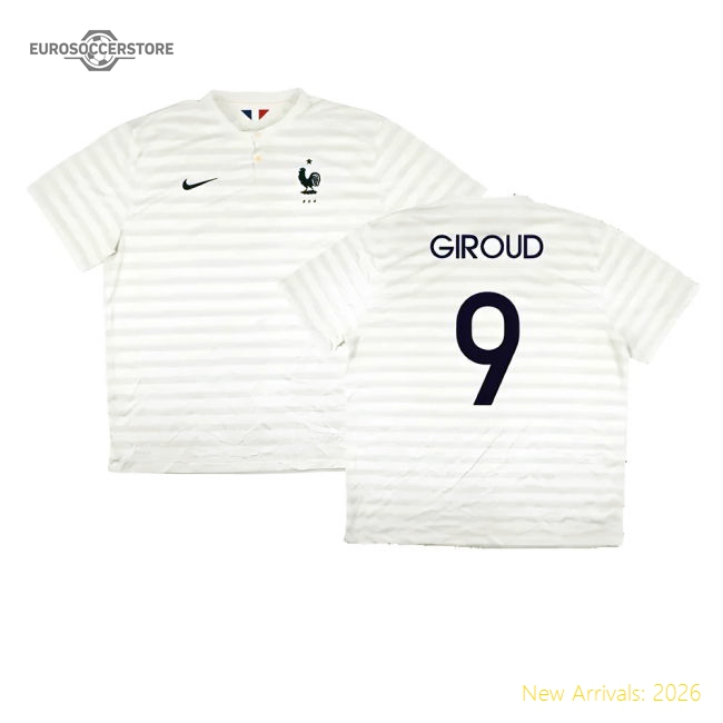 France 2014-15 Away Shirt ((Very Good) XXL) (Giroud 9)-The Soccer Shirt Hub