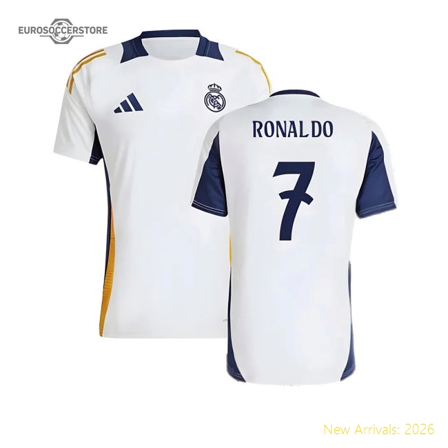 2024-2025 Real Madrid Training Shirt (White) (Ronaldo 7)-The Soccer Shirt Hub