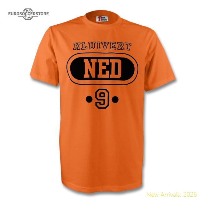 Patrick Kluivert Holland Ned T-shirt (orange)-The Soccer Shirt Hub