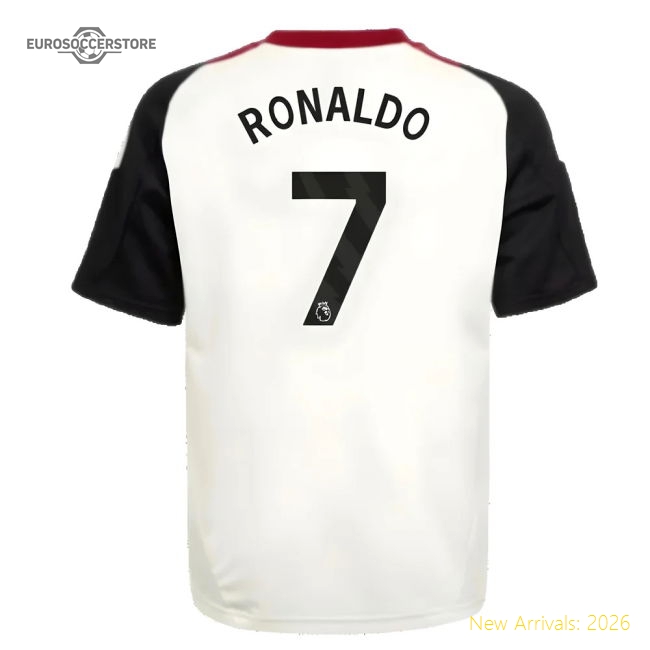 2024-2025 Man Utd Training Jersey (Off White) - Kids (Ronaldo 7)-The Soccer Shirt Hub