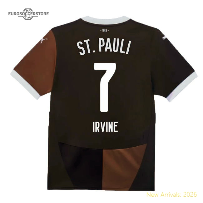 2024-2025 St Pauli Home Shirt (Irvine 7)-The Soccer Shirt Hub
