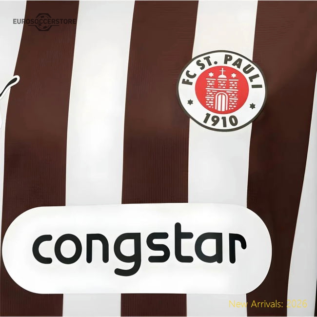 2025-2026 St Pauli Long Sleeve Home Shirt-The Soccer Shirt Hub